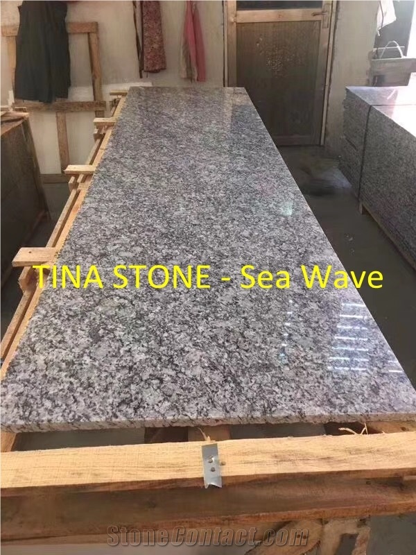Sea Wave Granite Slabs Tiles for Countertops