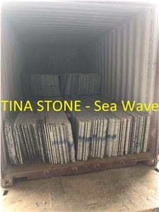 Sea Wave Granite Slabs Tiles for Countertops