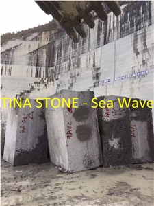 Sea Wave Granite Slabs Tiles for Countertops