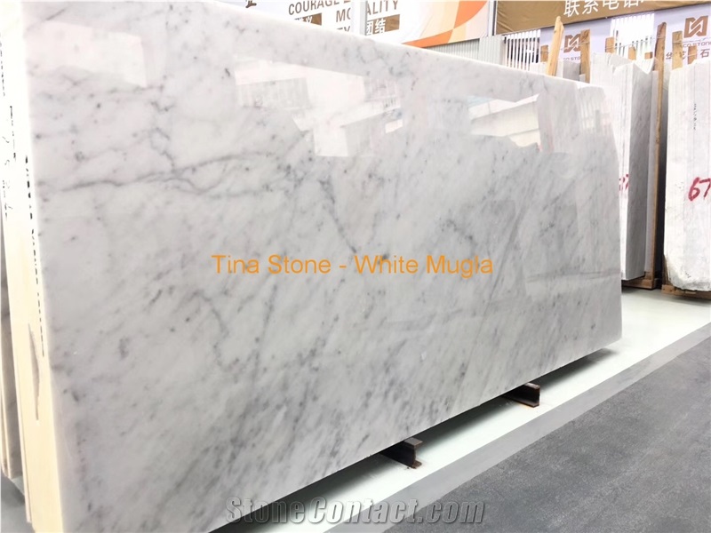 White Mugla Marble Slabs Tiles Wall Floor Covering
