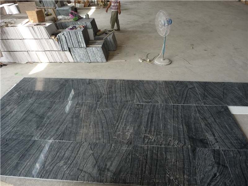 Ancient Wooden Vein Kenya Black Marble Table