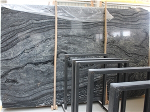 Ancient Wooden Vein Kenya Black Marble Table