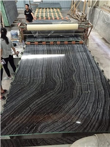 Ancient Wooden Vein Kenya Black Marble Table