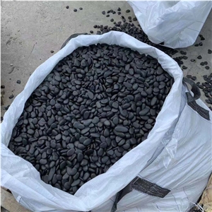 Black Pebble Stone Ordinary Polished