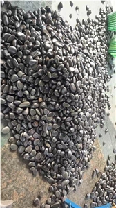 Black Pebble Stone Ordinary Polished