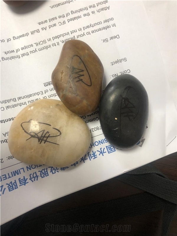 Red Dark Brown Polished River Pebbles 50-70mm