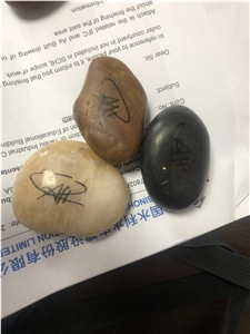 Red Dark Brown Polished River Pebbles 50-70mm
