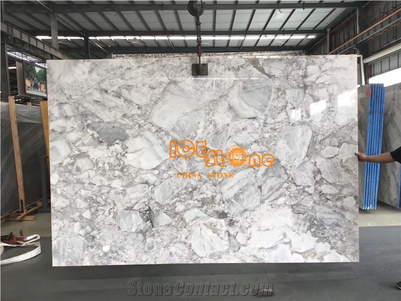 China Super White Horizon Grey Marble Slab & Tile