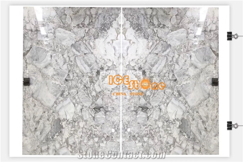 China Super White Horizon Grey Marble Slab & Tile