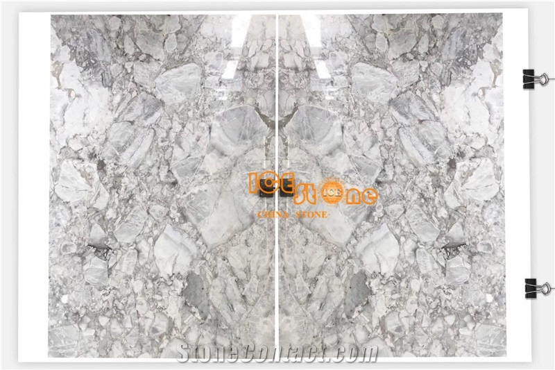China Super White Horizon Grey Marble Slab & Tile