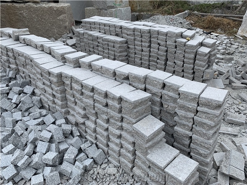 Chinese Pink Granite G617 Cobble Stone Pavers