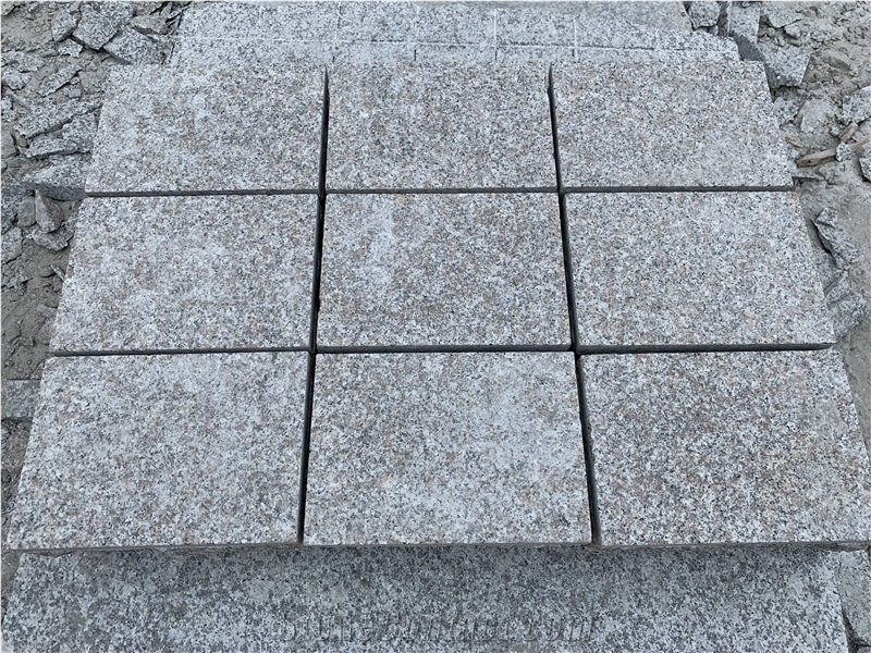 Chinese Pink Granite G617 Cobble Stone Pavers