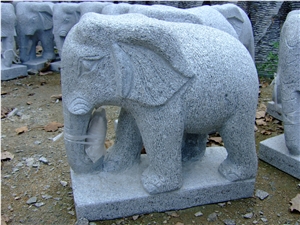 Stone Elephant Sculpture, Animal Stone Carving