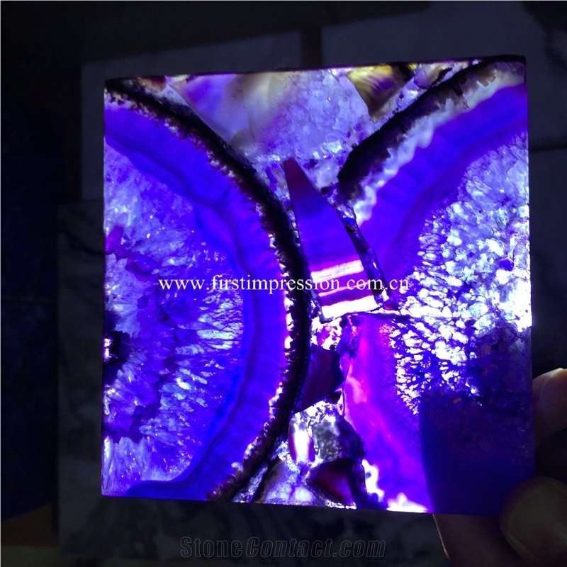 Green Crystal Semiprecious Slabs for Decoration