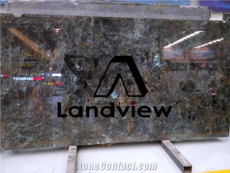Lemurian Blue Granite Tiles Slabs Wall