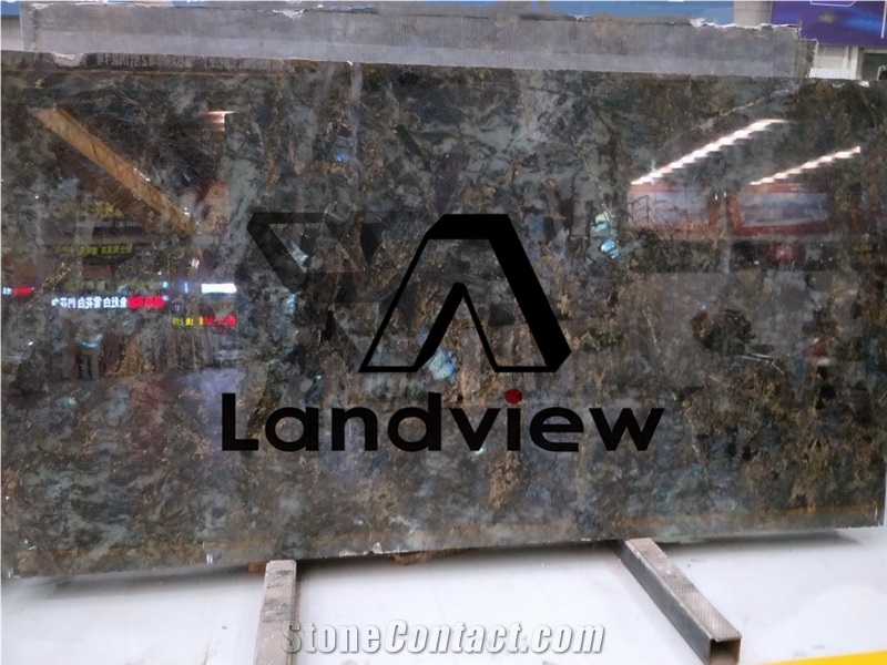 Lemurian Blue Granite Tiles Slabs Wall