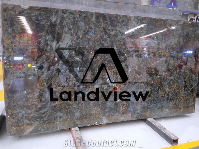 Lemurian Blue Granite Tiles Slabs Wall