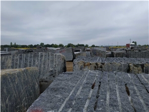 Volga Blue Granite Blocks, Aurora Blue Granite