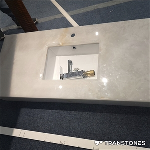 Cnc Faux Alabaster Basin Top for Shower Room Decor