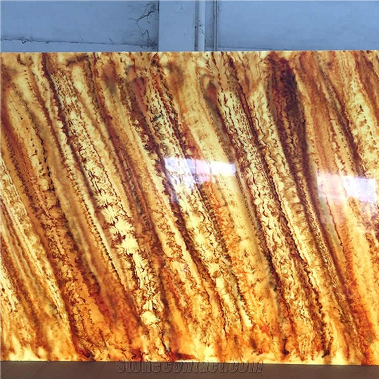 Faux Popular Translucent Yellow Onyx Sheet