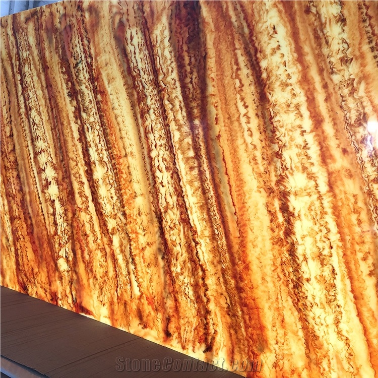 Faux Popular Translucent Yellow Onyx Sheet