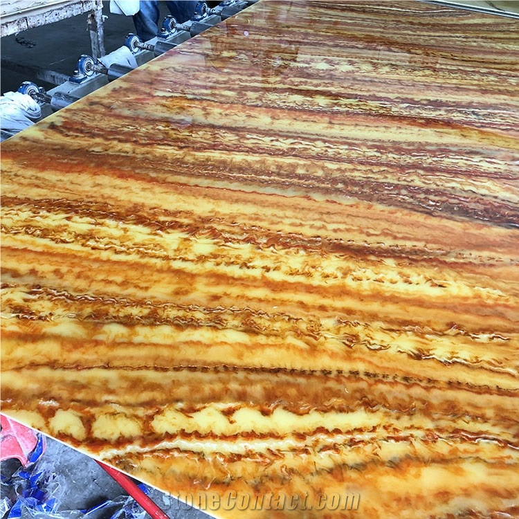 Faux Popular Translucent Yellow Onyx Sheet