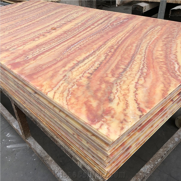 Faux Popular Translucent Yellow Onyx Sheet