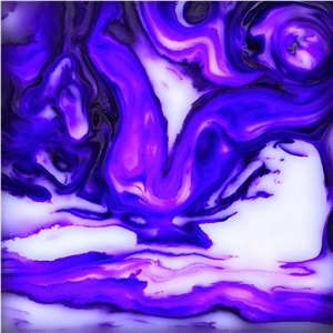 Purple Artificial Stone Backlit Alabaster Sheet