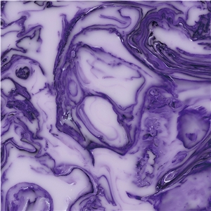 Purple Artificial Stone Backlit Alabaster Sheet