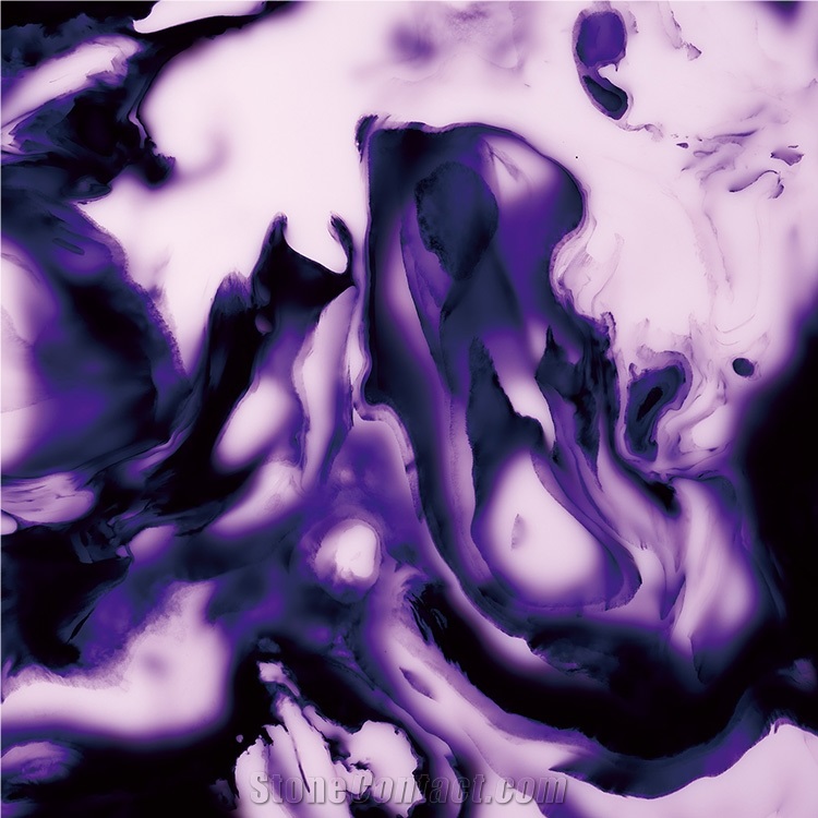 Purple Artificial Stone Backlit Alabaster Sheet