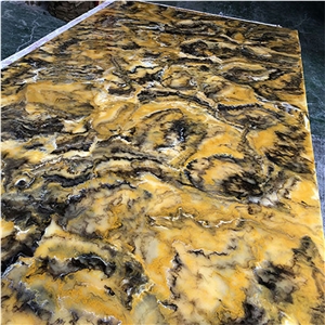 Translucent Backlit Brown Artificial Onyx for Wall