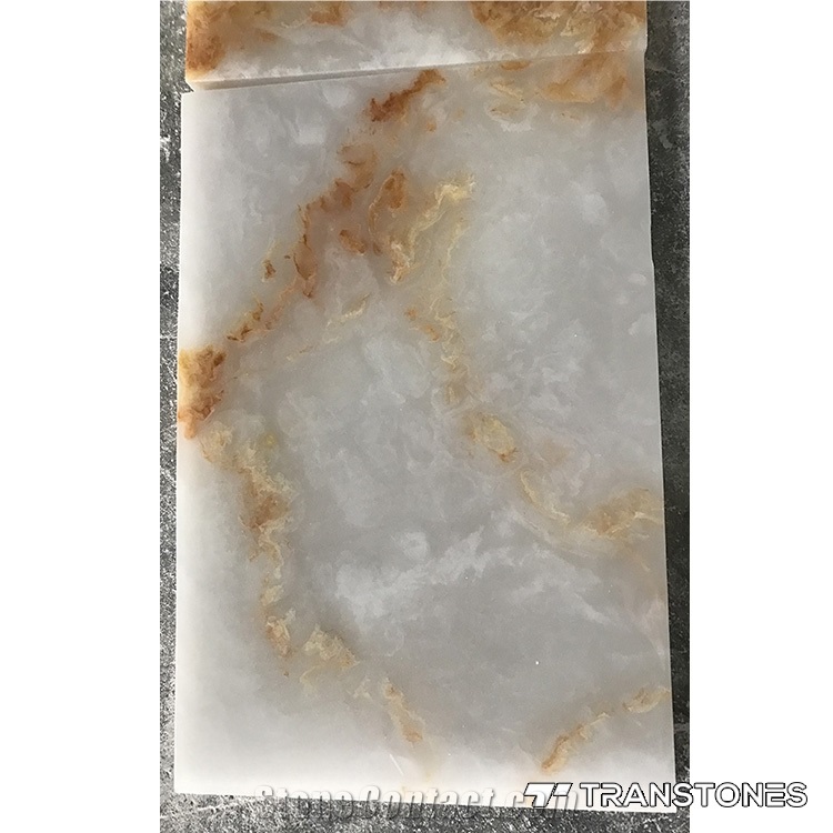 Translucent Faux Onyx Wall Covering Stone
