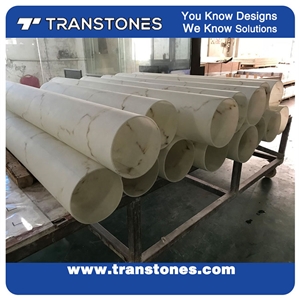 Translucent White Alabaster Column Sheet