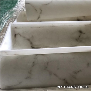 Translucent White Alabaster Column Sheet