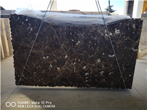 Marron Emperador and Crema Marfil Slabs 2 cm