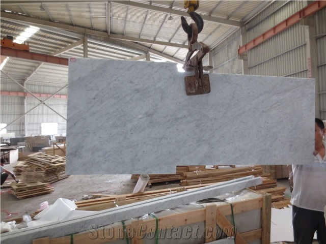 Bianco Carrara Marble Bath Vanity Tops