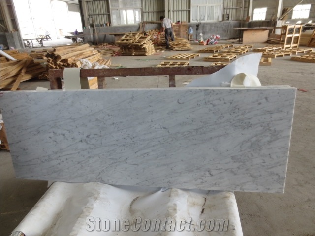 Bianco Carrara Marble Bath Vanity Tops