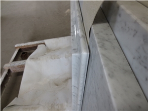 Bianco Carrara Marble Bath Vanity Tops