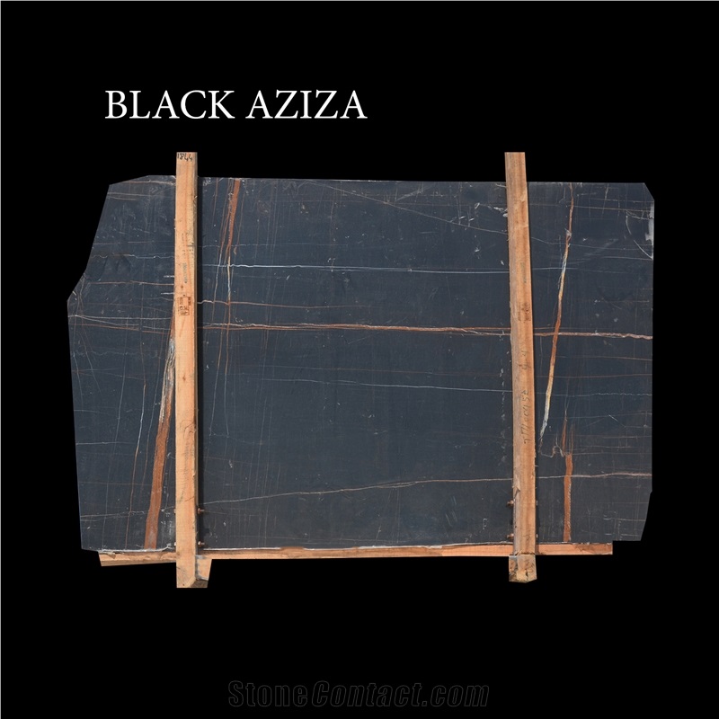 Black Aziza, Sahara Noir, Laurent Black Gold Slabs