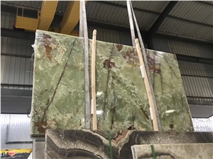 Ancient Green Onyx Verde Pakistano Multi Slab
