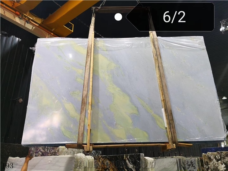 Azul Lagoa Pardais Magic Blue Escuro Marble Slab