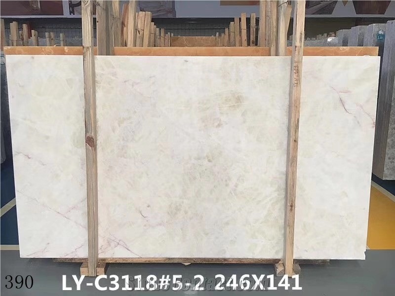 Baja Maya White Onyx Slab Wall Cladding Tile Floor