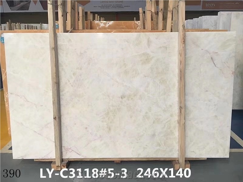 Baja Maya White Onyx Slab Wall Cladding Tile Floor