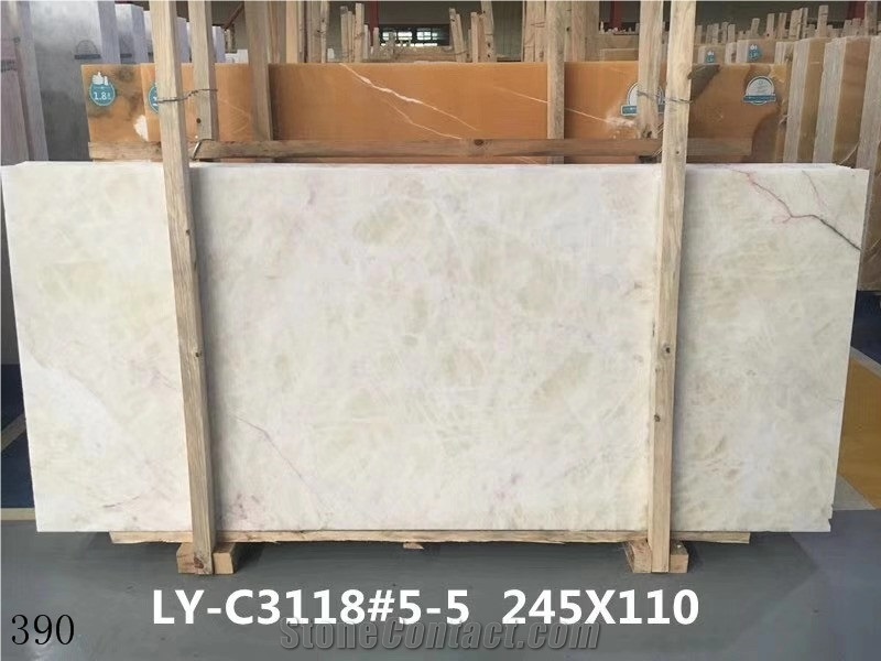 Baja Maya White Onyx Slab Wall Cladding Tile Floor