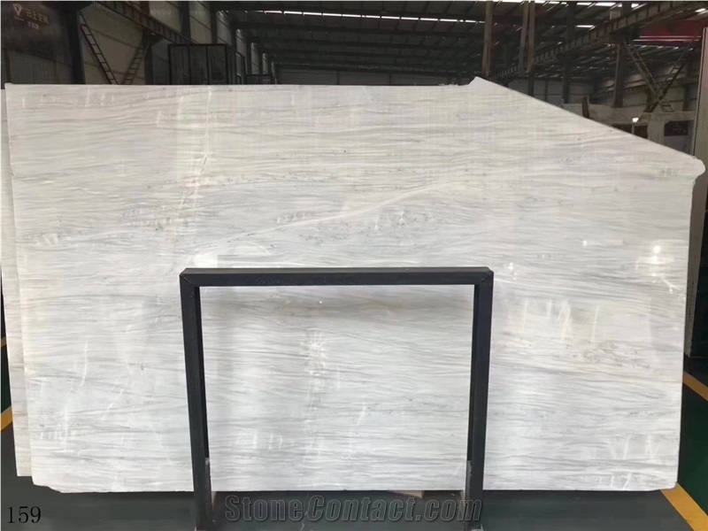 Bianco Lasa Striato Nai Gauss Wood White Marble