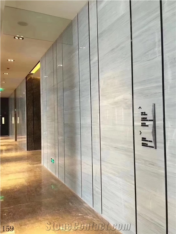 Bianco Lasa Striato Nai Gauss Wood White Marble