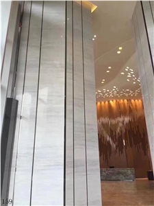 Bianco Lasa Striato Nai Gauss Wood White Marble