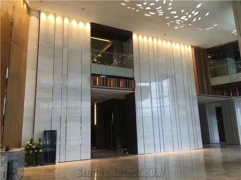 Bianco Lasa Striato Nai Gauss Wood White Marble