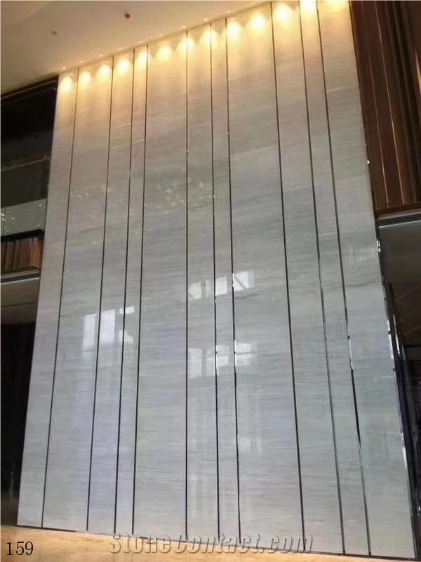 Bianco Lasa Striato Nai Gauss Wood White Marble