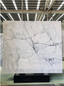 Bianco Statuario Venato Marble Slabs Floor Tiles